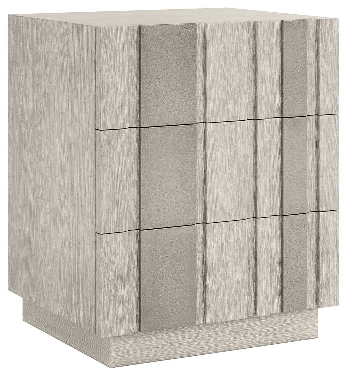 Bernhardt Tempo Nightstand in Larza | Satin Nickel
