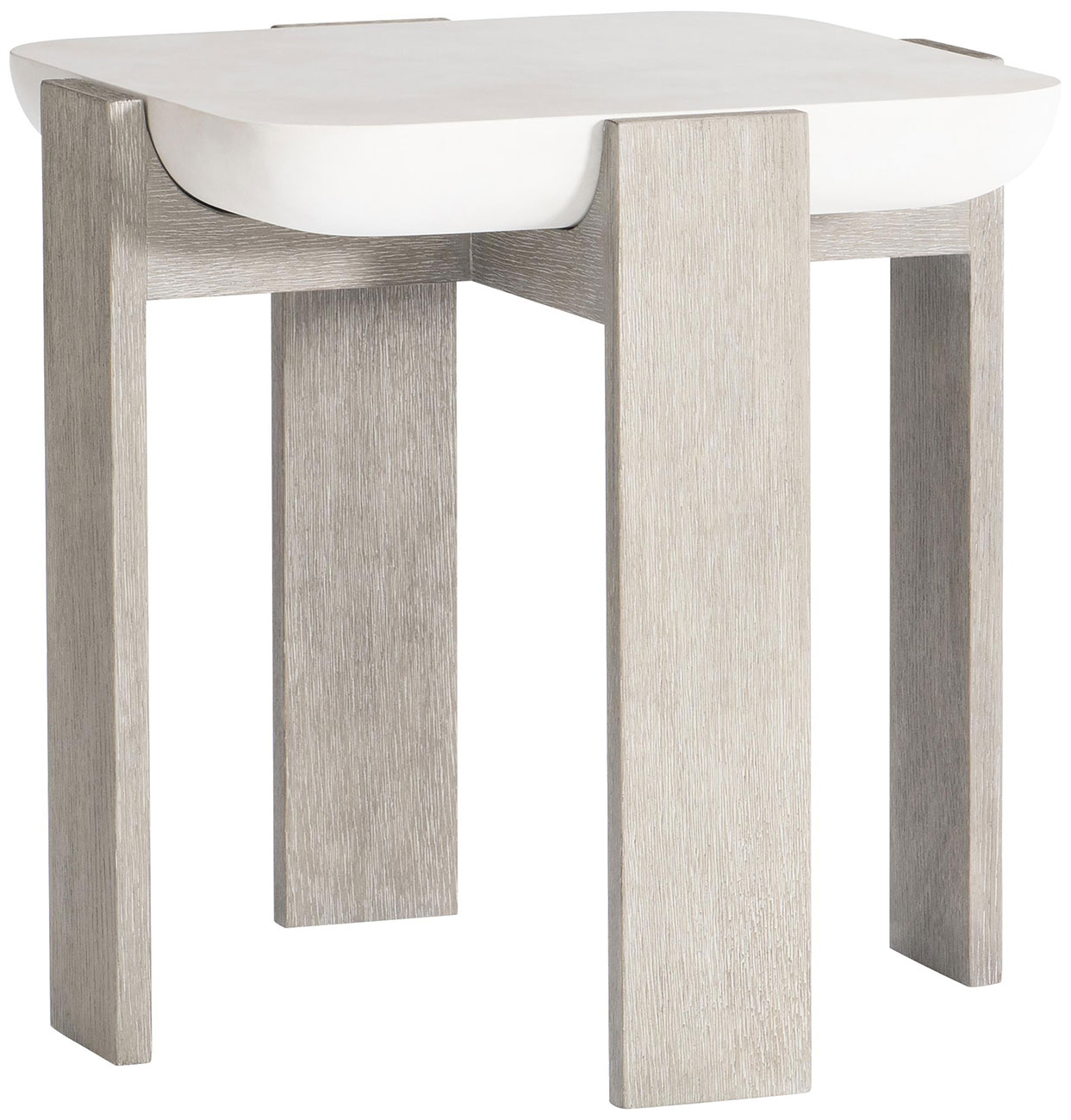 Bernhardt Gooding Side Table in Flint | Sand Grey