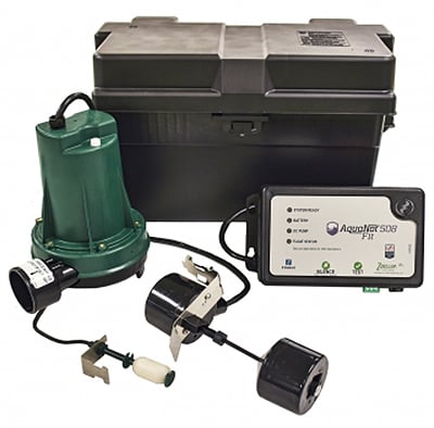Zoeller Aquanot Fit 12-Volt Dc Battery Back-Up Sump Pump System (508-0014)