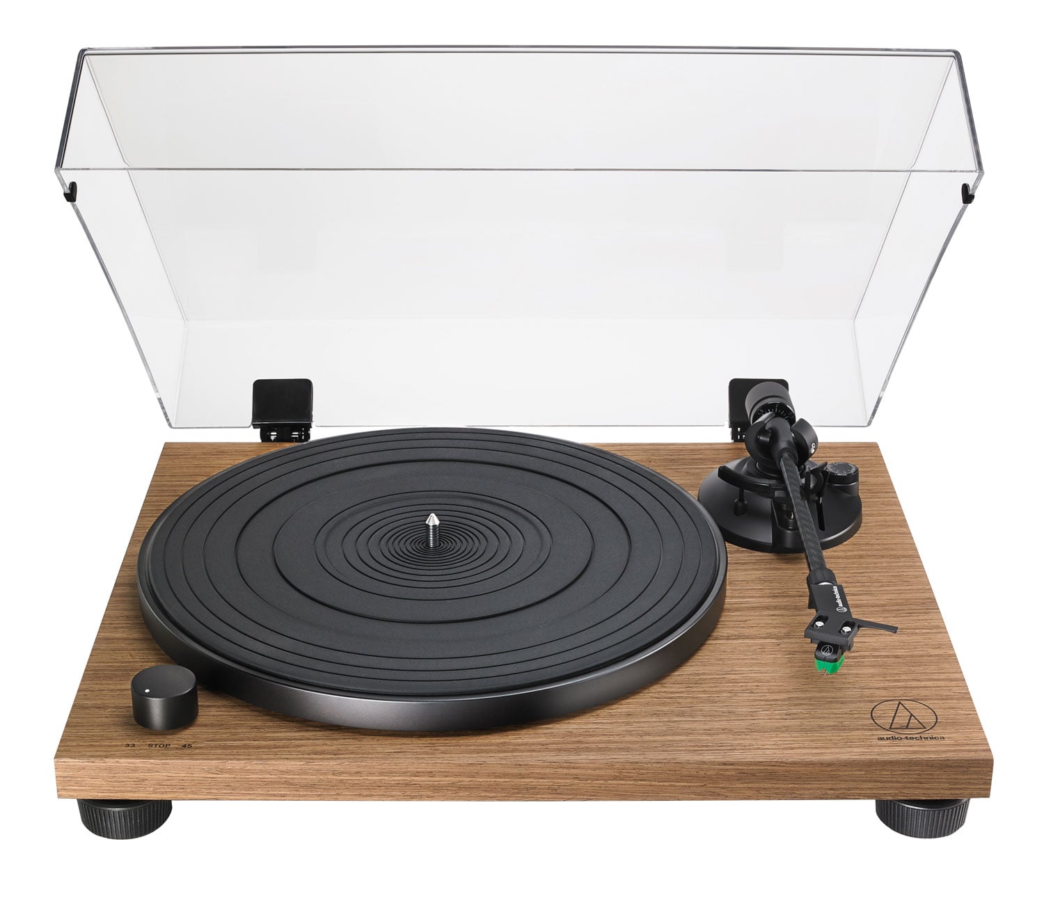 Audio Technica Fully Manual Belt-Drive Turntable- Wood - Walnut