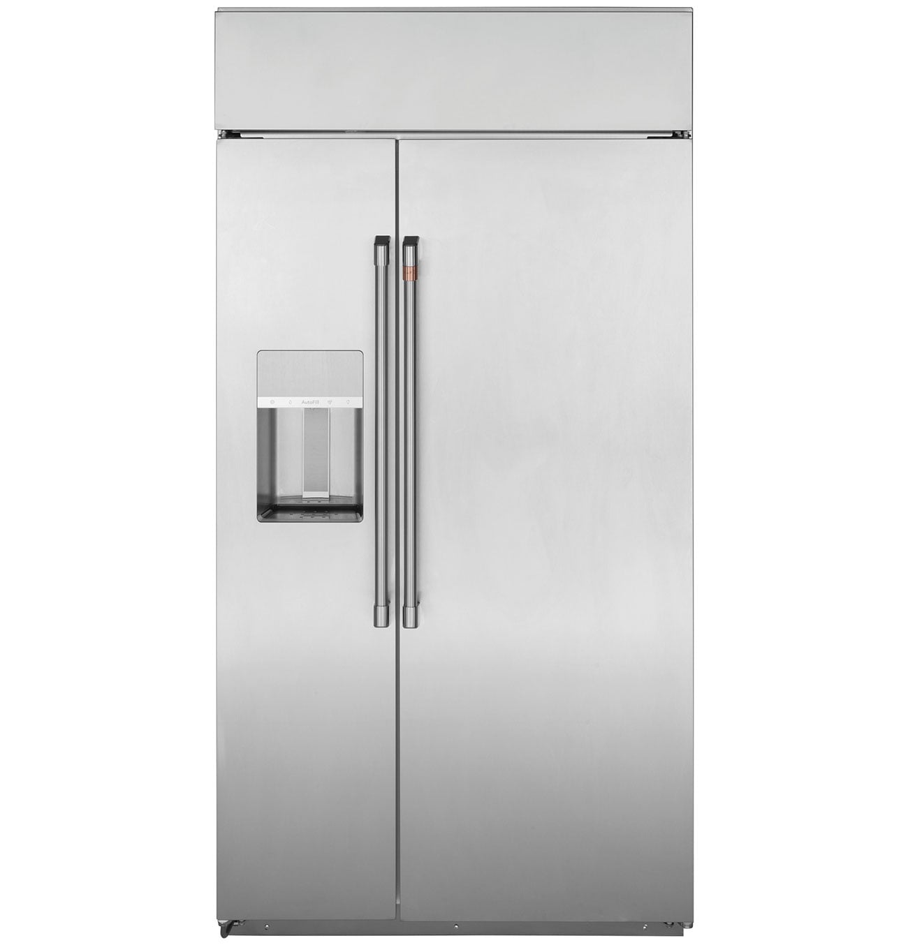 Cafe 24.5 Cu. Ft. Smart Built-In Side-By-Side Refrigerator With Dispenser 42-Inch Wide in Stainless Steel