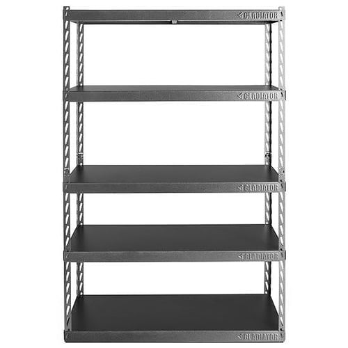 Gladiator Garageworks 48" Wide EZ Connect Rack With Five 18" Deep Shelves