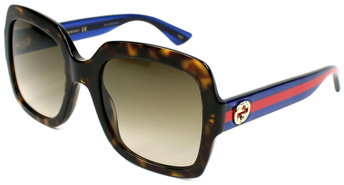 gucci glittered gradient oversized square sunglasses