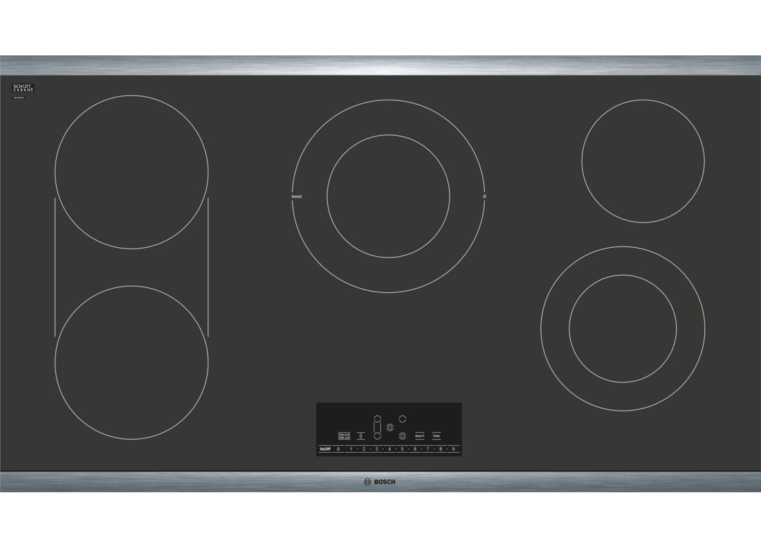 Bosch 36" Stainless Frame Electric Cooktop NET8668SUC
