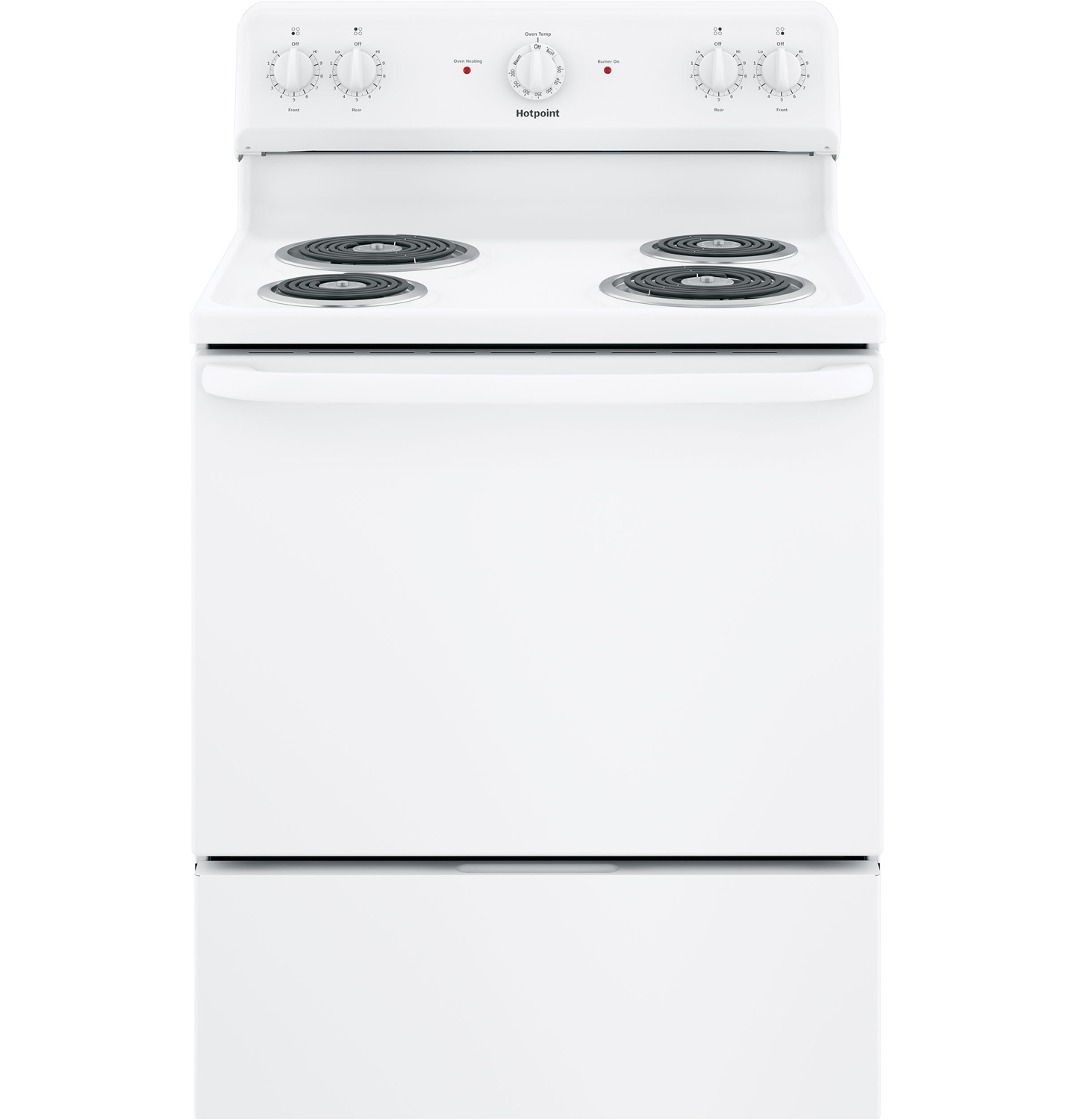 GE Hotpoint 30" White Electric Range RBS160DMWW Abt