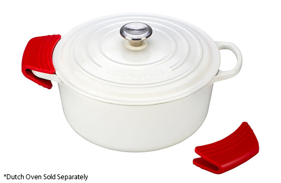 Le Creuset Cerise Silicone Handle Grips Set