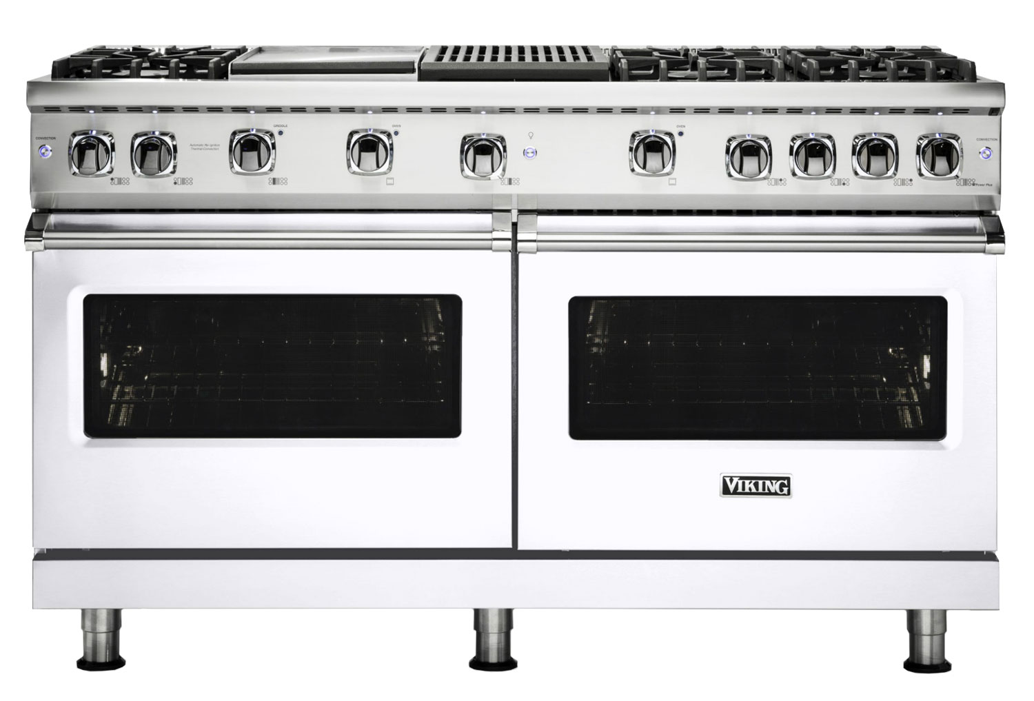 Viking 60" Professional 5 Series White Gas Range VGR5606GQWH