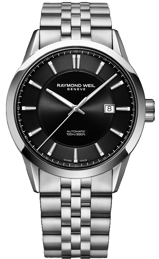 Raymond Weil Freelancer Automatic Black Dial Stainless Steel Bracelet Watch 42mm