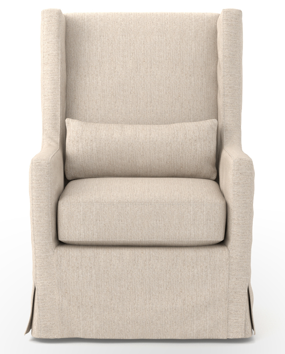 Four Hands Jette Linen Swivel Wing Chair CKENC2362