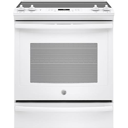 GE 30" White SlideIn Electric Range JS760DLWW
