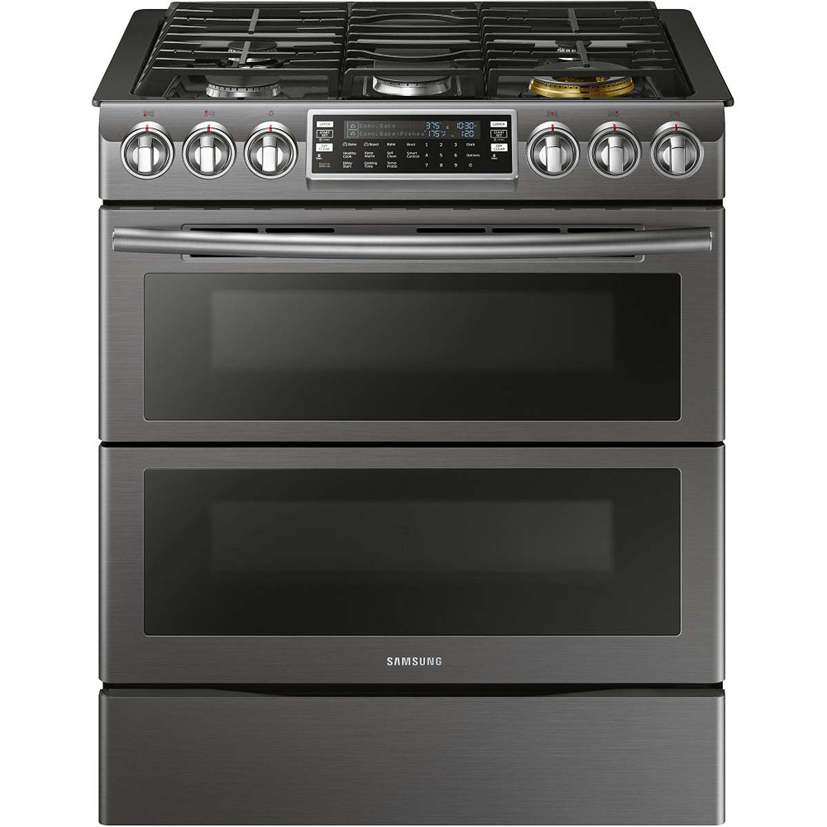 Samsung Black Stainless SlideIn Gas Range NX58K9850SG