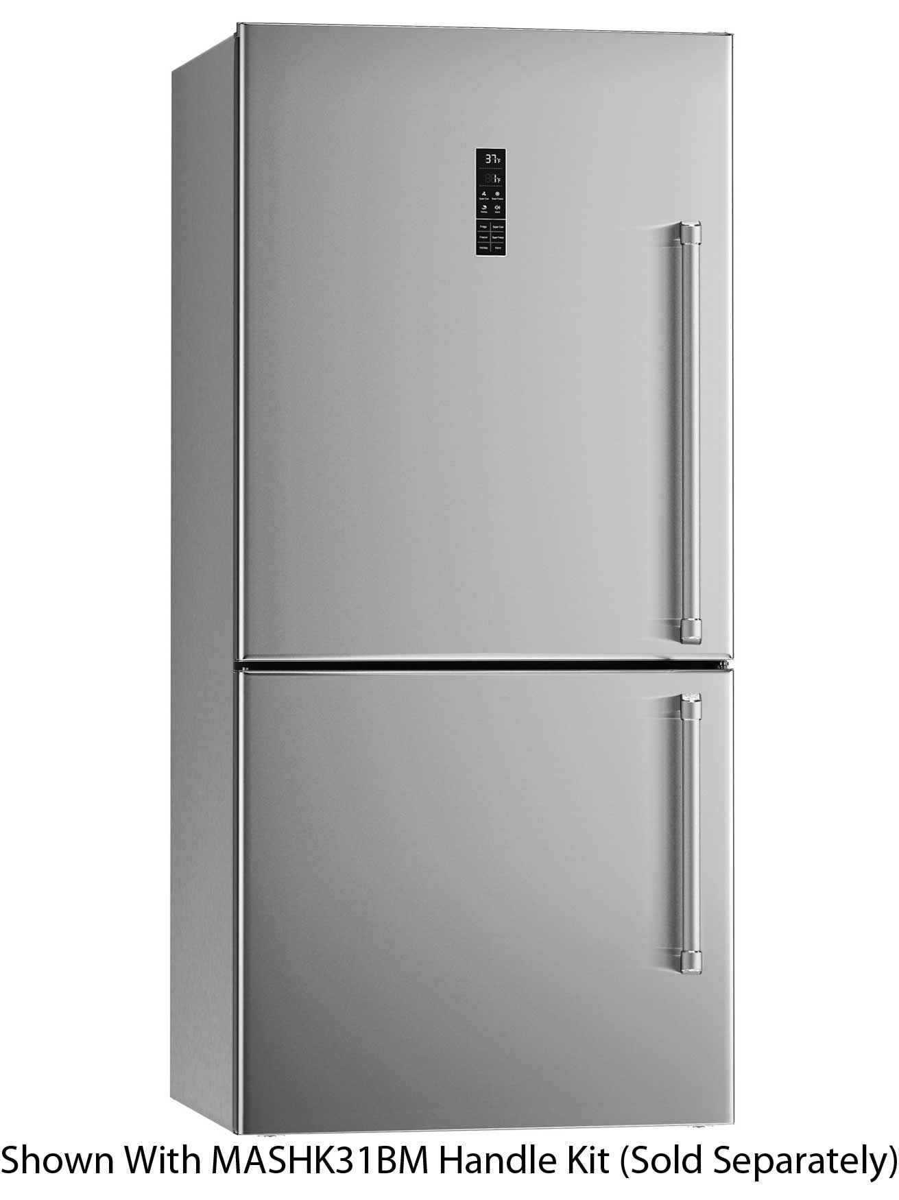 Bertazzoni 31" Counter Depth Bottom Freezer Refrigerator REF31BMXL