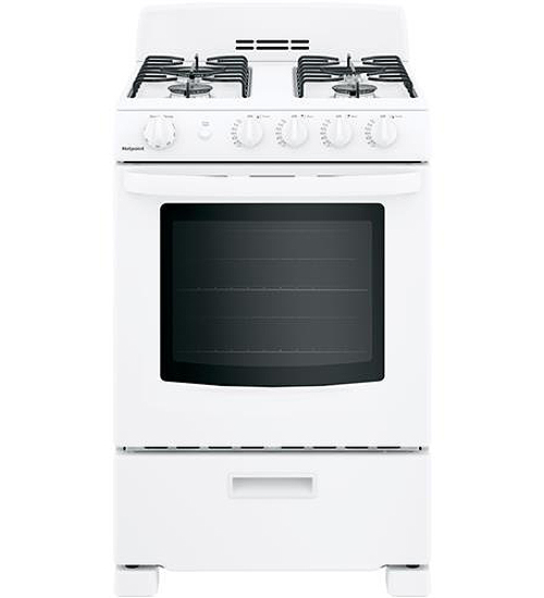 GE Hotpoint 24" White Gas Range RGAS300DMWW