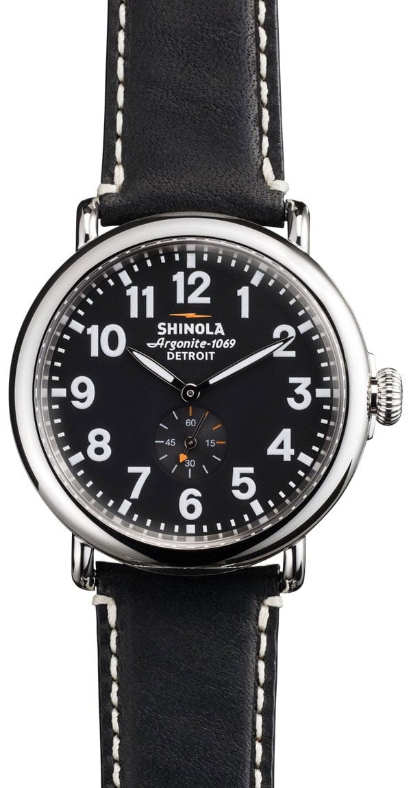 Shinola The Runwell Black Dial Leather Strap Unisex Watch 750$