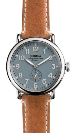 Shinola The Runwell Stainless Steel Blue Dial Womens Watch