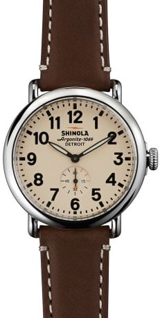 Shinola The Runwell Contrast Brown Leather Unisex Watch 750$
