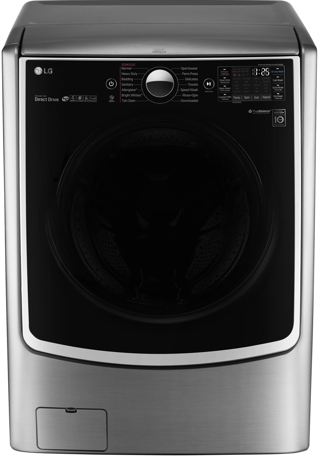 LG Graphite Steel Front Load Steam Washer WM5000HVA