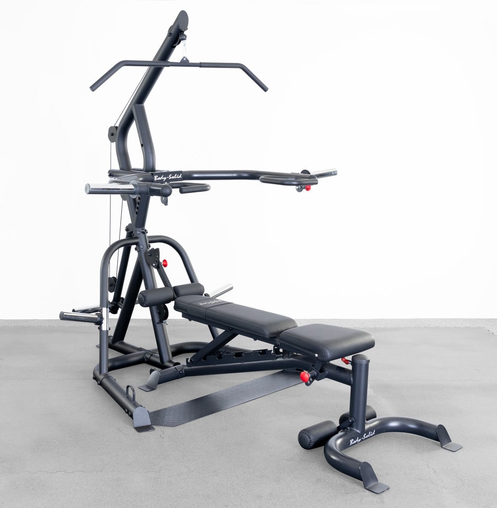 Body-Solid Corner Leverage Gym Package with Bench, Metal
