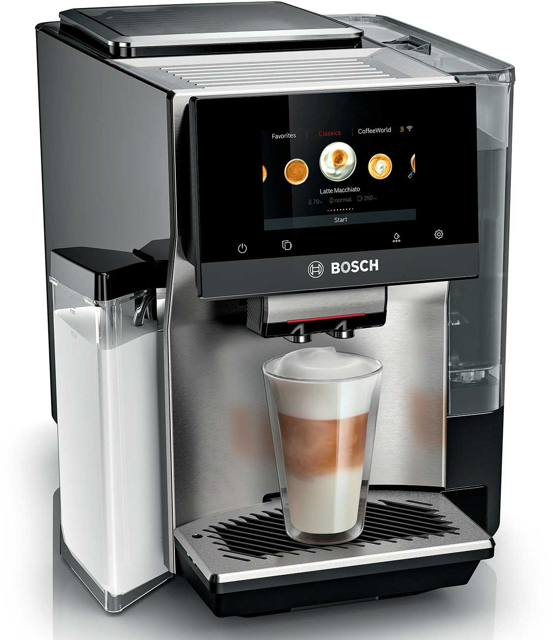 Bosch 800 Series Fully Automatic Espresso Machine VeroCafe With Removable Water Tank in Stainless Steel