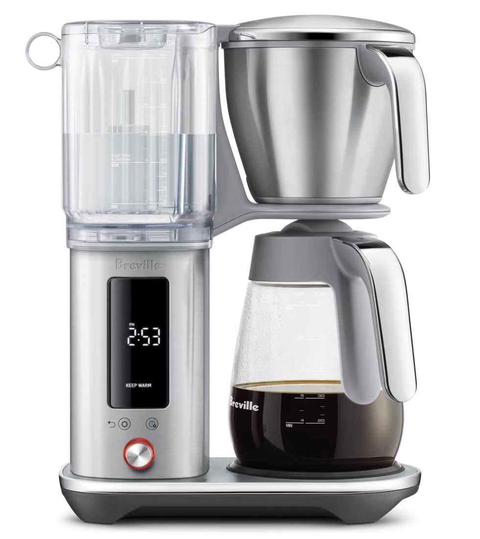 Breville the Luxe Brewer Glass Drip Coffee Machine in Stainless Steel