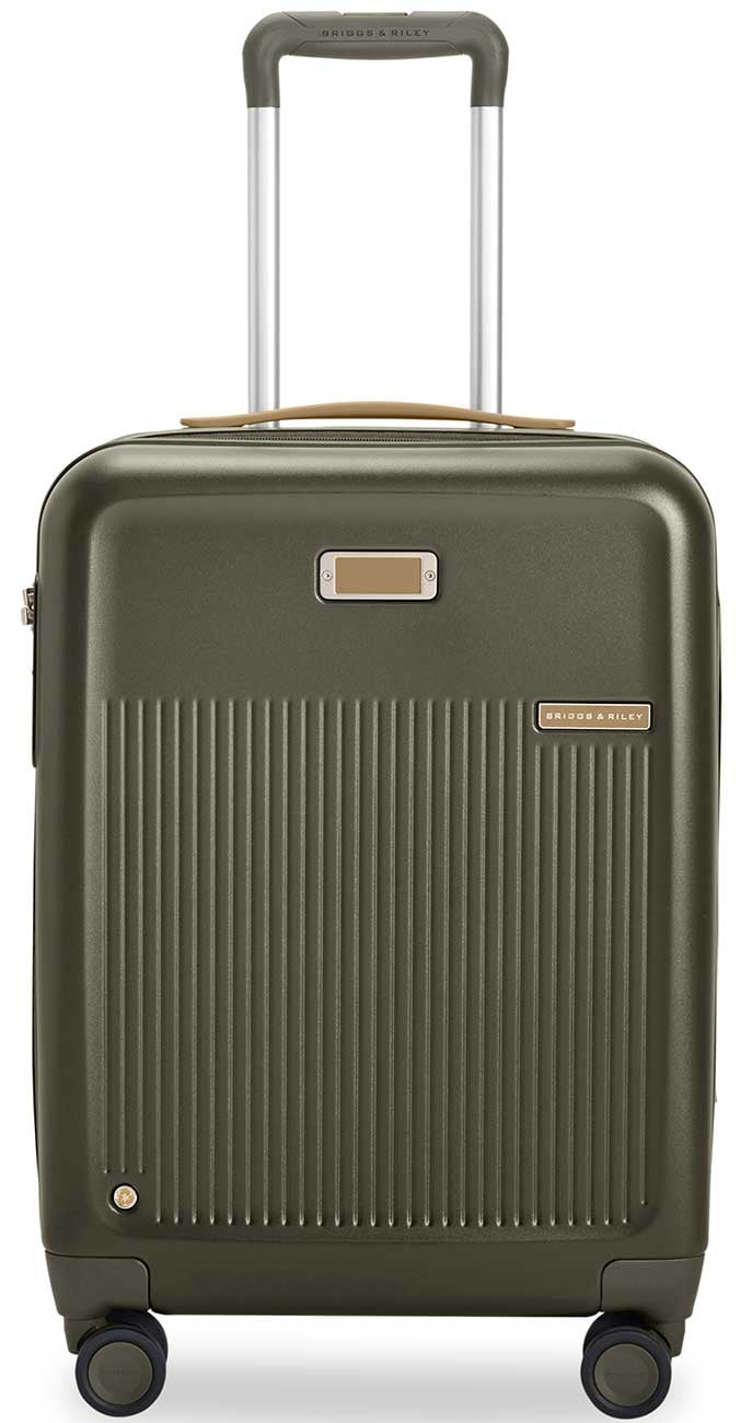 Briggs & Riley Sympatico Global 21-Inch Carry-On Expandable Spinner in Olive