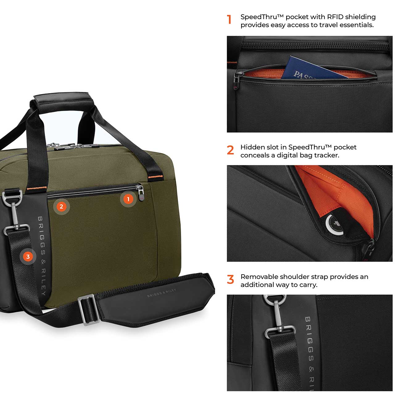 Briggs & Riley Underseat Cabin Bag in Hunter - ZX220-23 | Abt