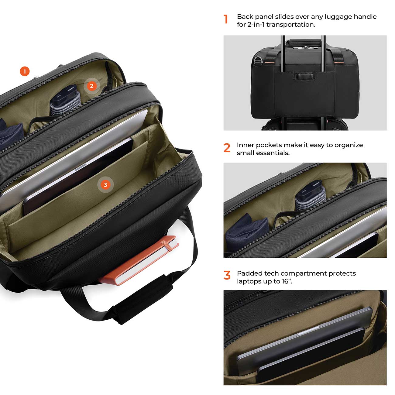 Briggs & Riley Underseat Cabin Bag in Black - ZX220-4 | Abt
