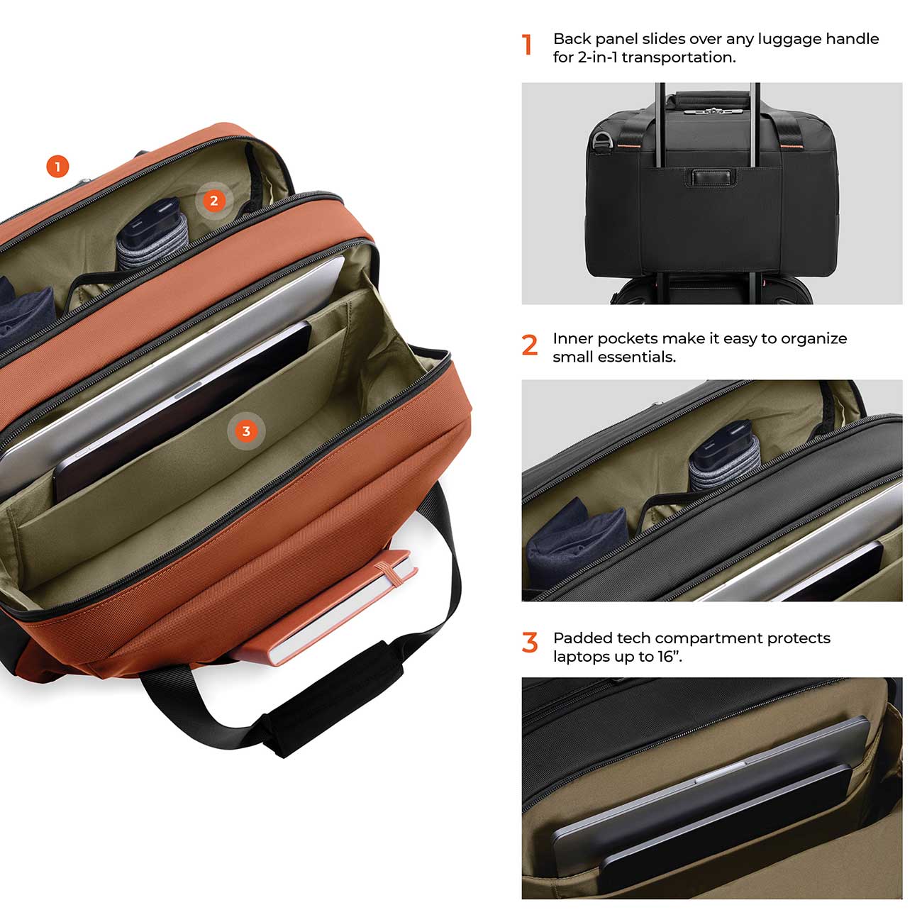 Briggs & Riley Underseat Cabin Bag in Canyon - ZX220-75 | Abt