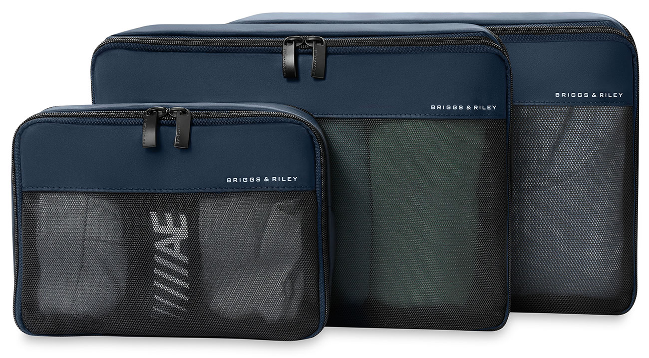 Briggs & Riley Travel Essentials Carry On Compression Packing Cube Set in Navy
