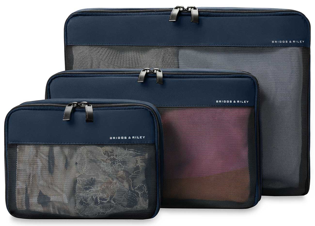 Briggs & Riley Check In Compression Packing Cube Set in Navy - X1125