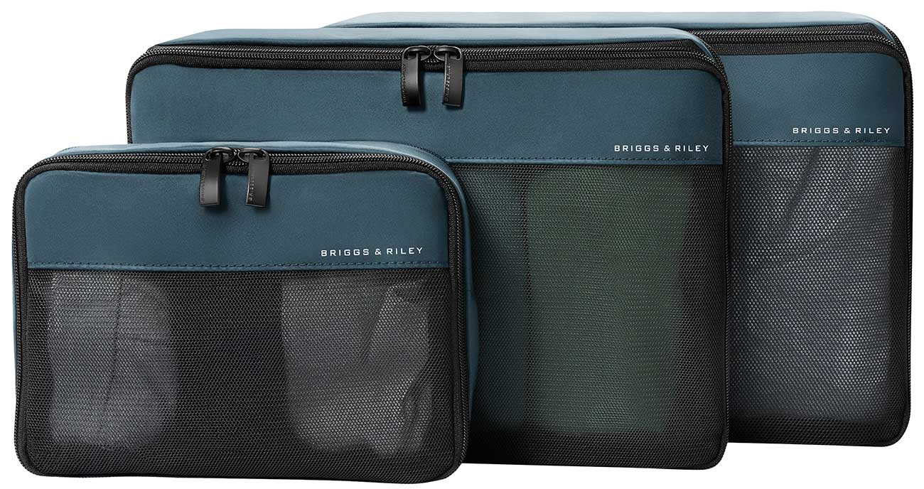 Briggs & Riley Travel Essentials Carry-On Compression 3-Piece Packing Cube Set - Ocean