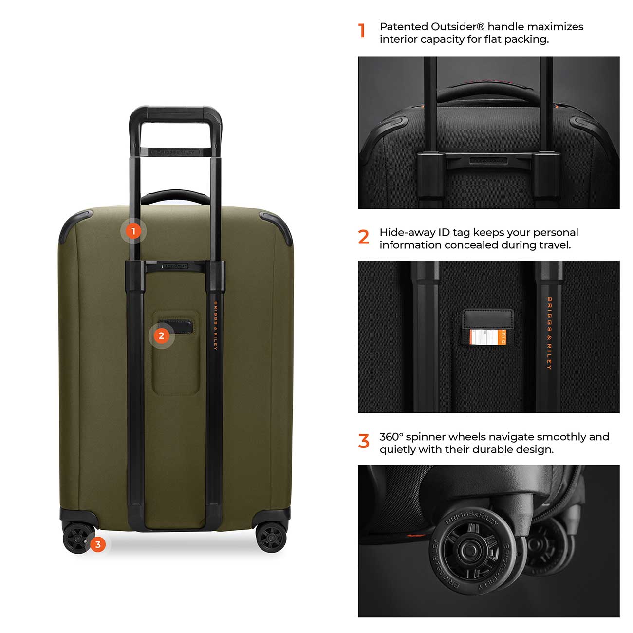 Briggs & Riley ZDX Medium Expandable Spinner in Hunter - ZXU226SPX-23