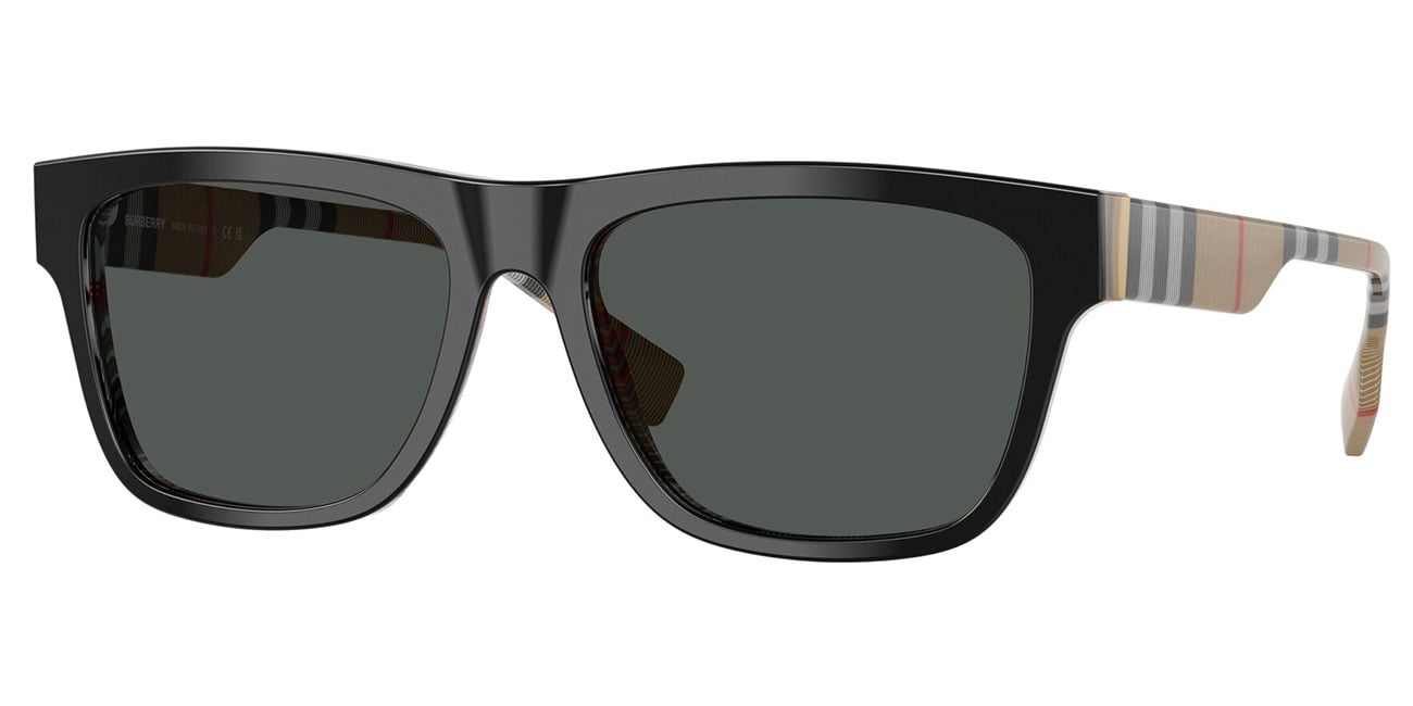 Burberry Sunglasses 56mm in Top Black on Vintage Check 