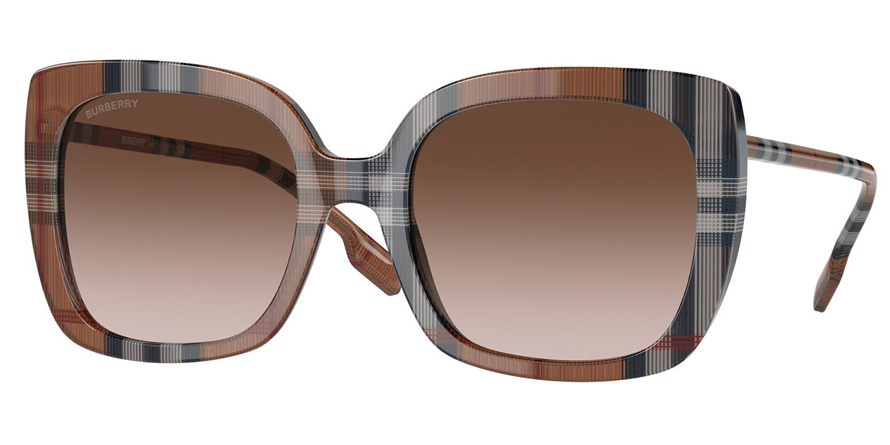 Burberry Caroll Oversized Sunglasses 54mm in Brown Check