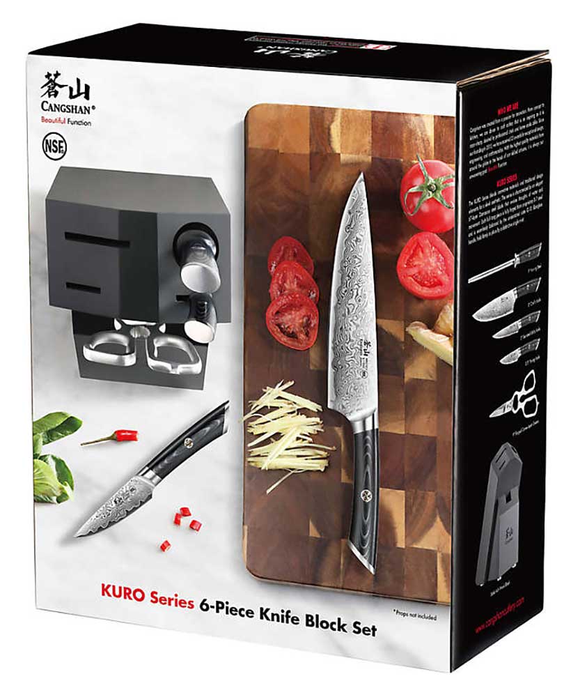Cangshan Kuro Series 6-Piece Knife Block Set - 504333 | Abt