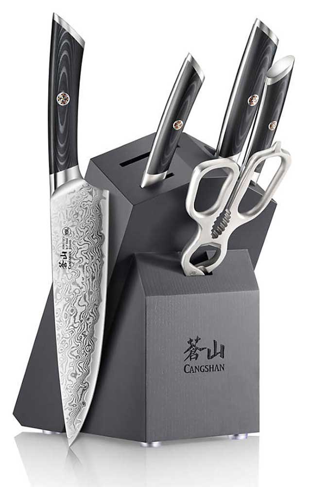 Cangshan Kuro Series 6-Piece Knife Block Set - 504333 | Abt