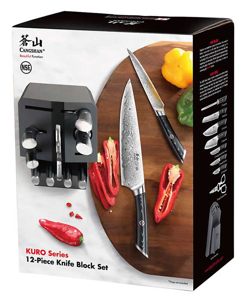 Cangshan Kuro Series 12-Piece Knife Block Set - 504340 | Abt