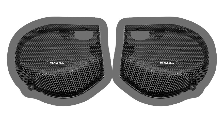 Cicada Audio 2024+ Street Glide Aluminum Grilles with RR05T Mounts