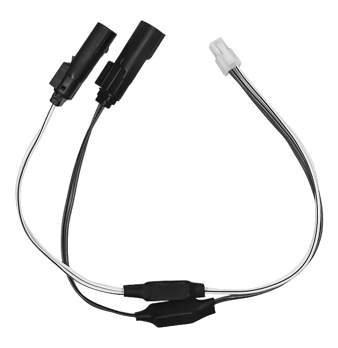 Cicada Audio H-D Radio to Front Fairing Amplifier Input Harness with Load Resistors and Molex Connection