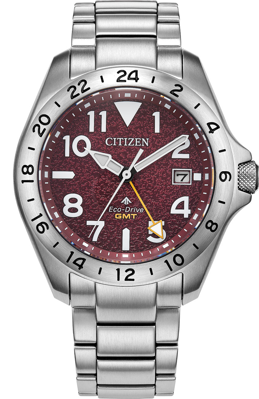 Citizen Eco-Drive Promaster Land GMT Watch with Red Dial