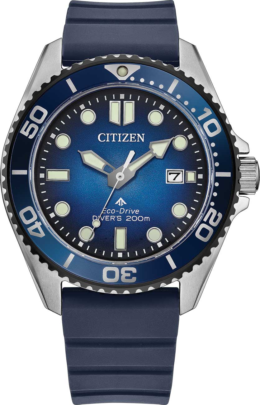 Citizen Dive 3 Mens Blue Strap Watch Bn0267-04l, One Size, Blue