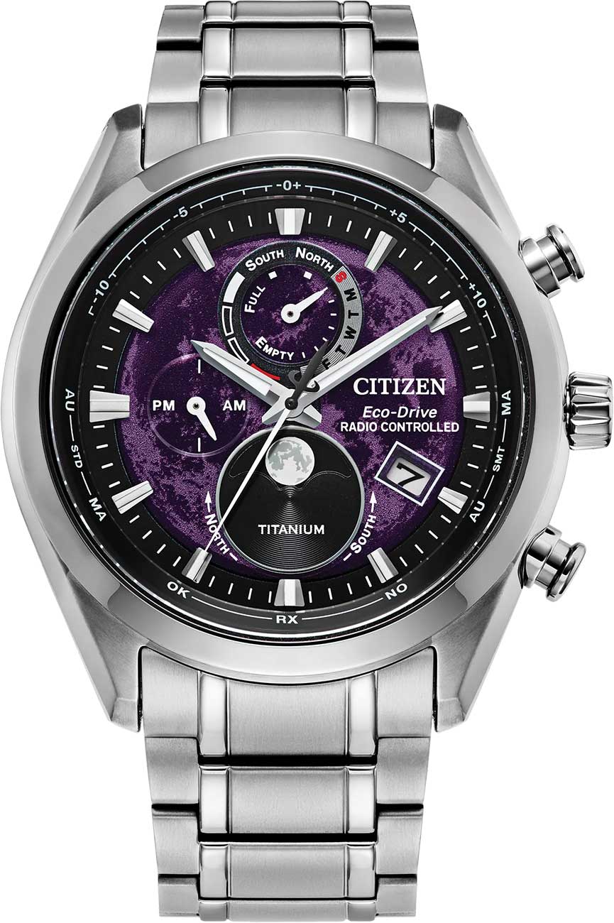 Citizen Eco-Drive Tsuki-yomi A-T Watch 43mm Purple|Silver - BY1010-81Z