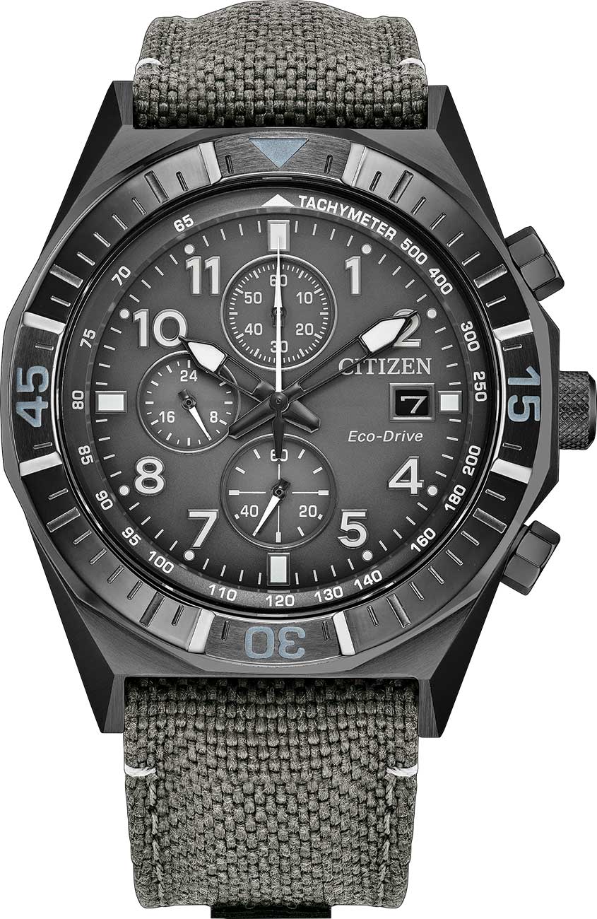 Citizen Nighthawk Chronograph Watch 42mm with Grey Dial