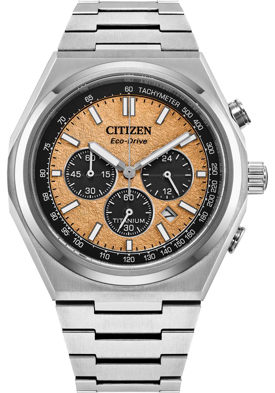 Citizen Zenshin Chrono Watch Super Titanium | Salmon - CA4610-85Z