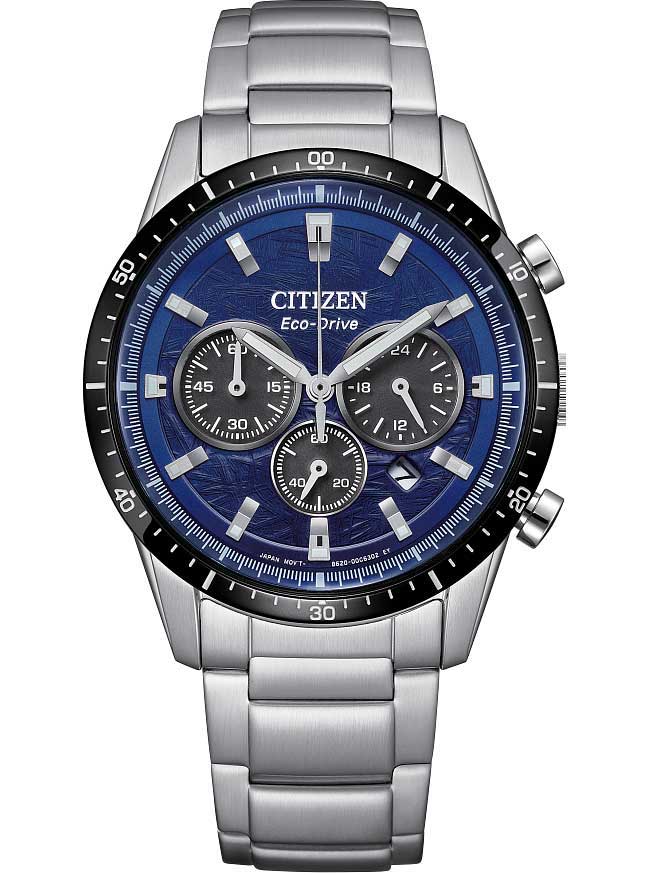 カルオブシディアン Citizen Sport Casual Chrono Watch 40mm with Blue Dial - CA4624-56L