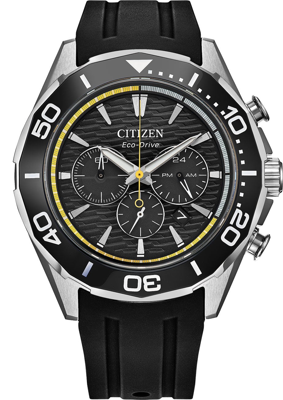 Citizen Eco-Drive Endeavor Chrono Watch 44mm with Black Dial