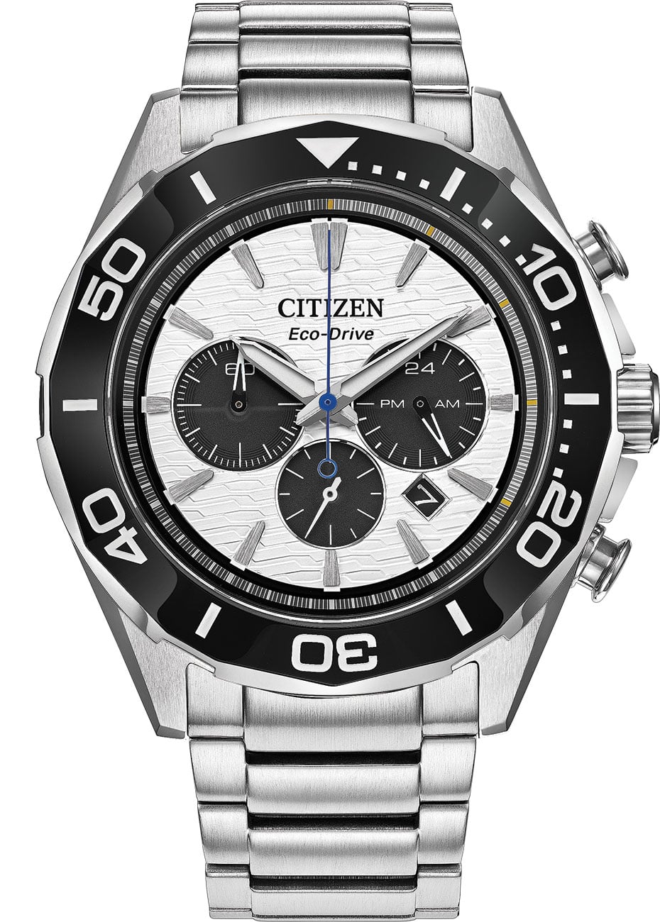 Citizen Eco-Drive Endeavor Chrono 44mm with White Dial