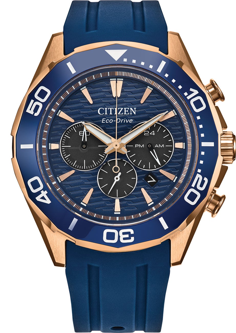 Citizen Eco-Drive Endeavor Chrono Watch 44mm w/Blue Dial