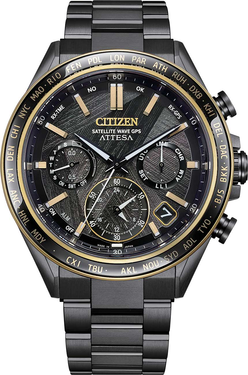 Citizen Attesa Light in Black Watch 44.6mm with Super Titanium Bracelet