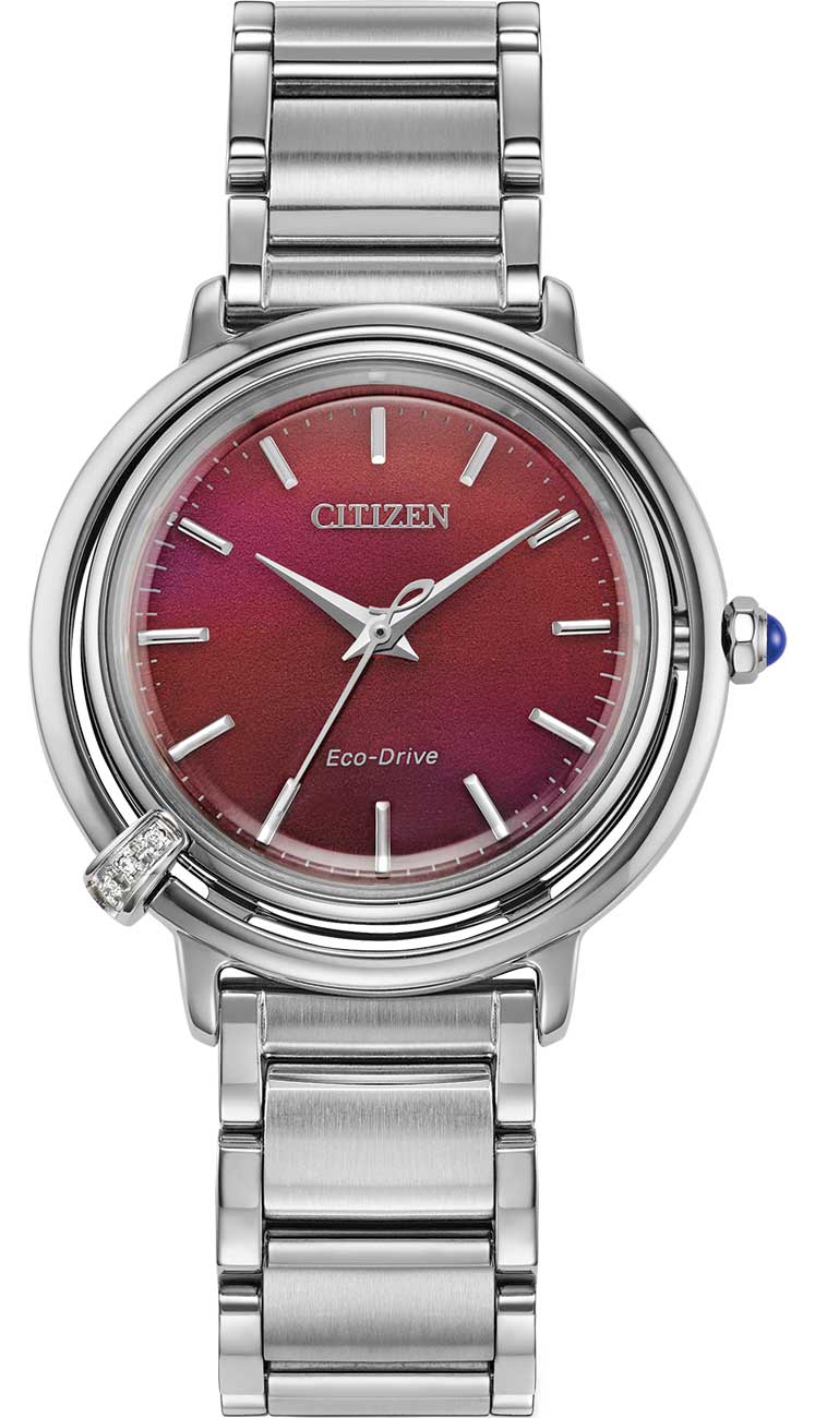 Citizen Womens Diamond Accent Silver Tone Stainless Steel Bracelet Watch Em1091-67x, One Size
